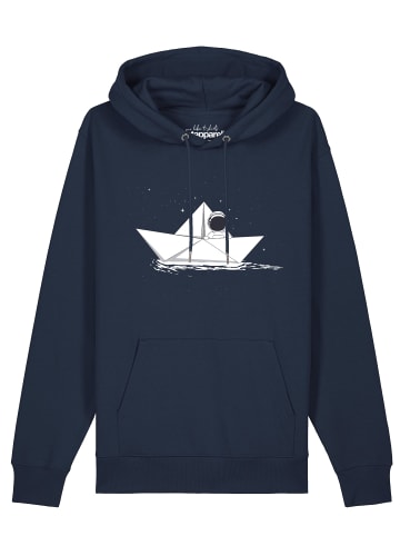 wat? Apparel Sweatshirt Astronaut in paper boat in Dunkelblau