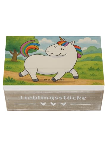 Mr. & Mrs. Panda Geschenkbox Einhorn Stolzieren Design ohne Spruch in Weiß