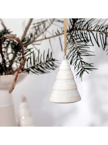 like. by Villeroy & Boch 6er Set Ornamente Tannenbaum Winter Glow in Beige in beige