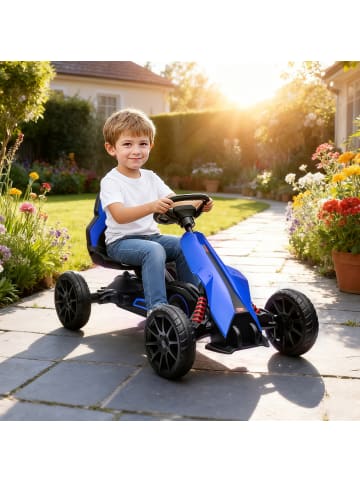 HOMCOM Gokart Tretauto Blau