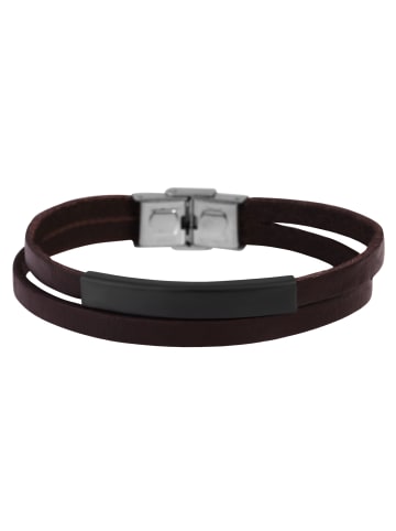 Adeliás Damen Armband aus Leder 21 cm in braun