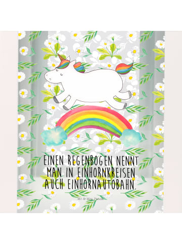 Mr. & Mrs. Panda Metall Laterne Einhorn Regenbogen mit Spruch in Transparent