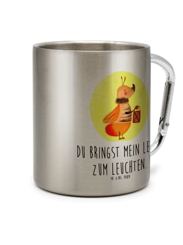 Mr. & Mrs. Panda Thermobecher Glühwürmchen mit Spruch in Silber