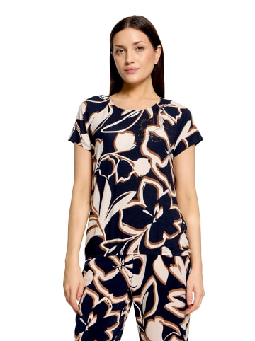 Betty Barclay Printshirt mit Gummizug in Dark Blue/Brown