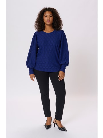 KAFFE curve Langarm-Bluse KCtina in Beacon Blue