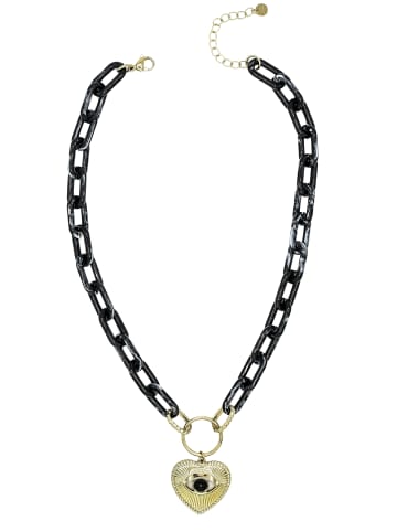 collezione alessandro Kurze Kette " Golden Eye " in schwarz