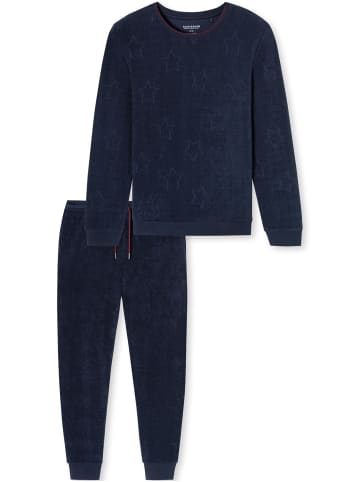 Schiesser Pyjama X-Mas Gifting Sets Frottee in Dunkelblau