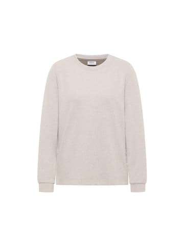 Cecil Langarmshirt in toffee cream melange