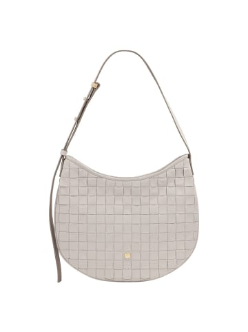 DuDu Hispani Schultertasche Leder 32 cm in pearl grey