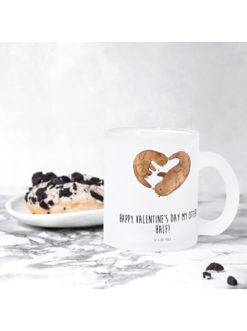 Mr. & Mrs. Panda Teetasse Otter Valentine mit Spruch in Transparent