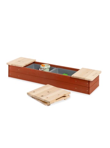 Pinolino Sandkasten Hedda, rot/natur, 114 x 32 x 18 cm
