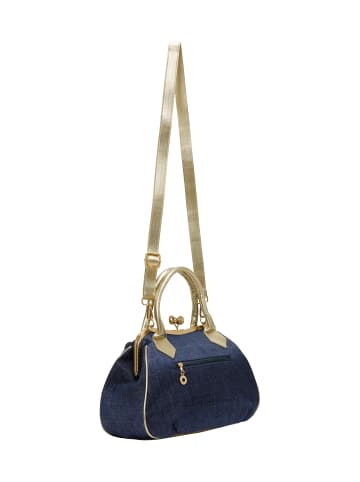 gaya Women Handbag in Gold Denim