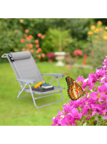 relaxdays Liegestuhl in Grau