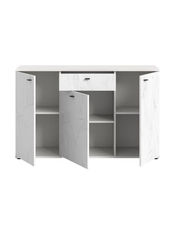 xonox.home Kommode (B/H/T: 138/87/40 cm) in Marmor weiß