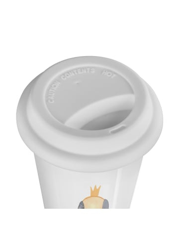 Mr. & Mrs. Panda Mehrwegbecher Mops Krone mit Spruch in Weiß