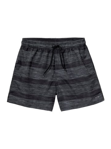 S. Oliver Badeshorts in schwarz-grau