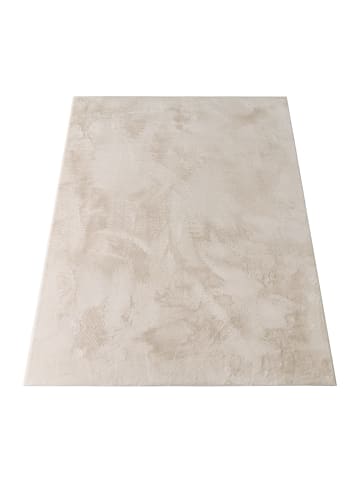 KADIMA DESIGN Teppich Kurzflor waschbar Einfarbig Wohnzimmer in Creme