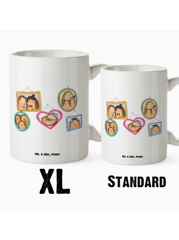 Mr. & Mrs. Panda Tasse Igel Familie ohne Spruch in Weiß