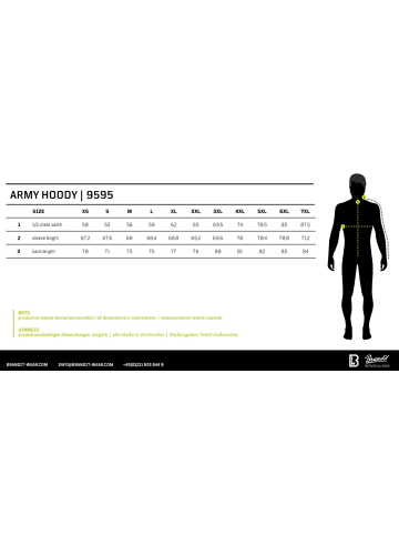 Brandit Hoodie "Army Hoody" in Grün