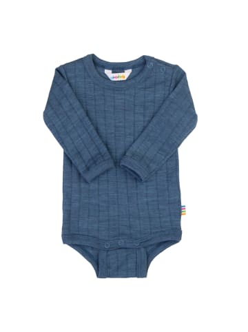 Joha Merinowolle-Seide Langarmbody in blue melange