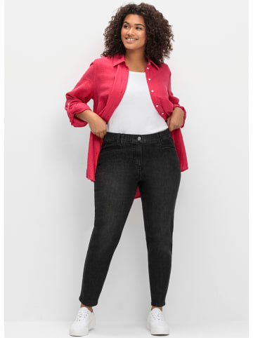 sheego Stretch-Jeans in black denim