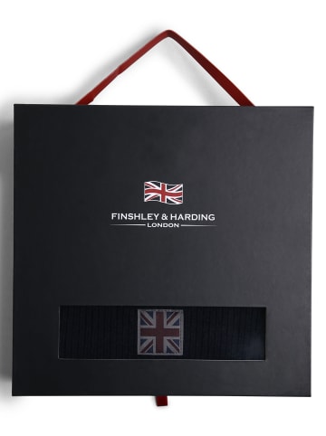 Finshley & Harding London Schal und Mütze in marine