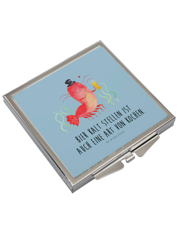 Mr. & Mrs. Panda Frauenspiegel Hummer Weizen mit Spruch in Blau Pastell