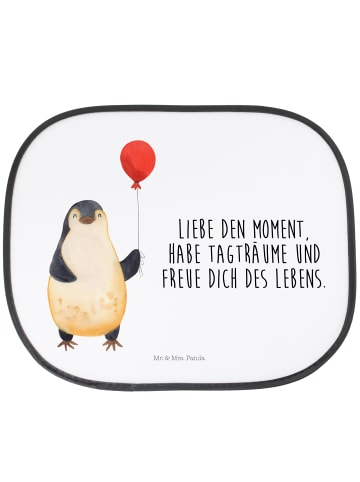 Mr. & Mrs. Panda Auto Sonnenschutz Pinguin Luftballon mit Spruch in Weiß