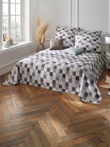 Heine Tagesdecke in braun + grau
