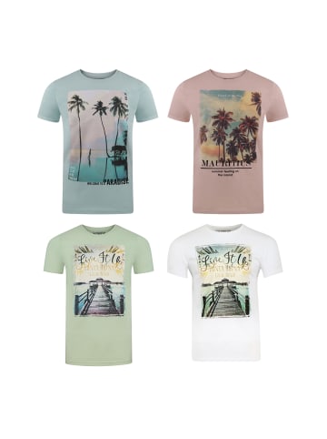 riverso  T-Shirt RIVLukas 4er Pack in Mehrfarbig