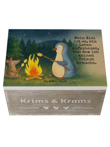 Mr. & Mrs. Panda Aufbewahrungsbox Pinguin Lagerfeuer Design mit ... in Weiß