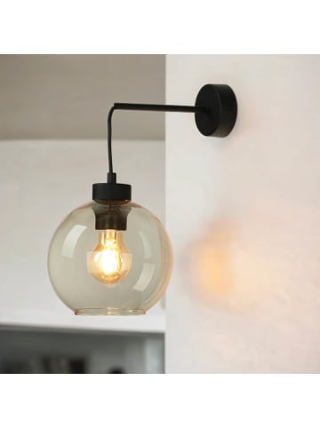 Licht-Erlebnisse Wandlampe (B)28 x (H)30 cm in Schwarz Bernstein
