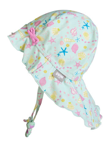 Sterntaler Bademütze mit Nackenschutz Muschel in hellmint