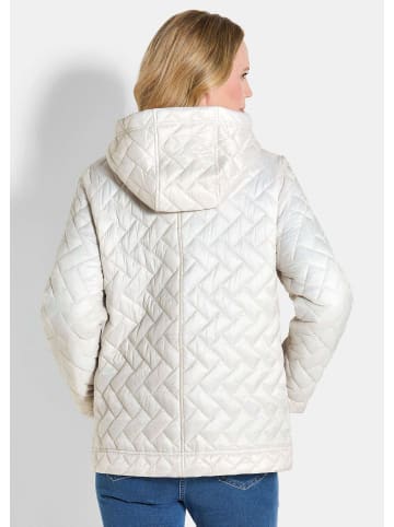 GOLDNER Kurzgröße:  Übergangsjacke mit Kapuze in stein