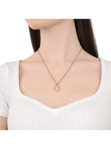 Amor Kette mit Anhänger Edelstahl, IP Rose in Roségold