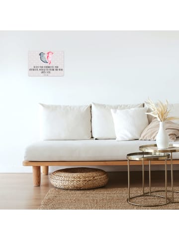 Mr. & Mrs. Panda tafel Axolotl Freundin mit Spruch in Grau Pastell