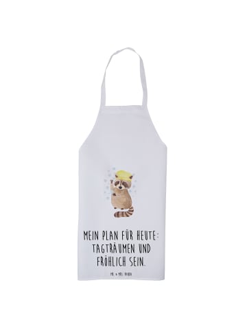 Mr. & Mrs. Panda Grillschürze Waschbär mit Spruch in Weiß