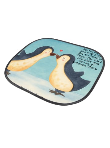 Mr. & Mrs. Panda Sonnenschutz Pinguin Liebe Design mit Spruch in Weiß