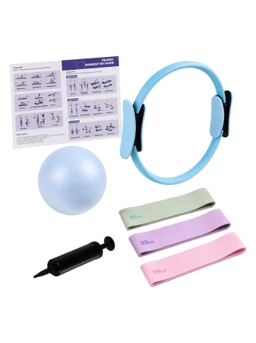 relaxdays 6-tlg. Pilates Set in Blau