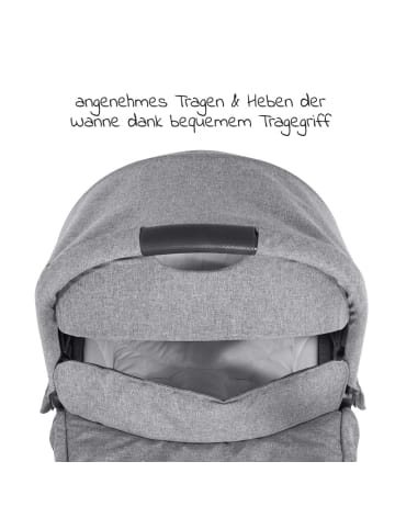 Hauck Babywanne für Buggy Colibri - Melange in grau,schwarz