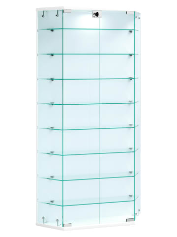 VCM  Wandvitrine Glasvitrine Benila XL in Weiß