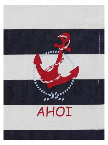 SCHIETWETTER Tischset "Ahoi", Platzset, Anker, aus Stoff, Untersetzer, in navy