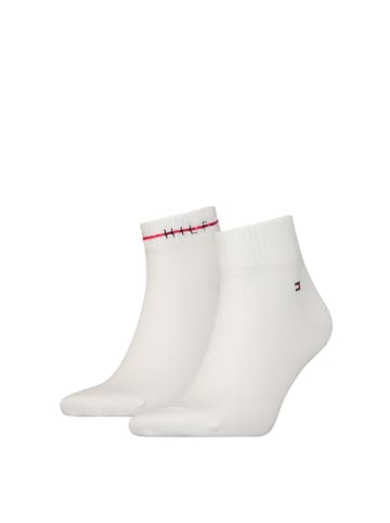 Tommy Hilfiger Quartersocken SUSTAINABLE STRIPE in Weiß