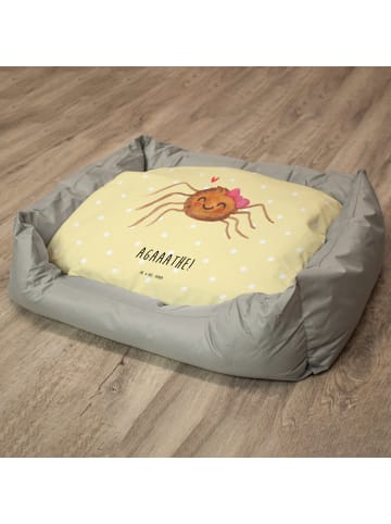 Mr. & Mrs. Panda Katzenkörbchen Spinne Agathe Freude mit Spruch in Gelb Pastell