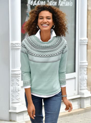 WITT WEIDEN Norwegerpullover in mint-gemustert