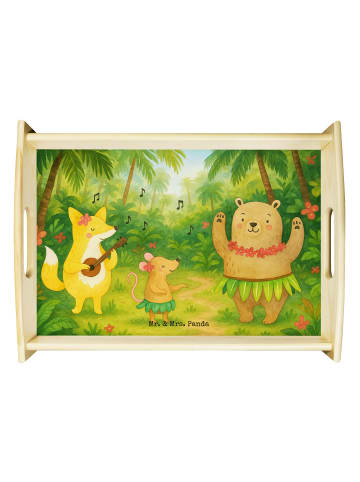 Mr. & Mrs. Panda Servier Tablett Waldtiere Aloha Design ohne Spruch in Weiß