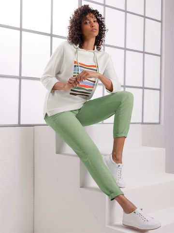 creation L Modal-Mix-Sweatshirt in ecru-eucalyptus-bedruckt