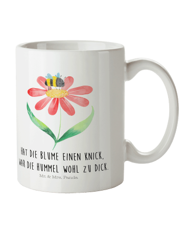 Mr. & Mrs. Panda Haferl Hummel Blume mit Spruch in Weiß