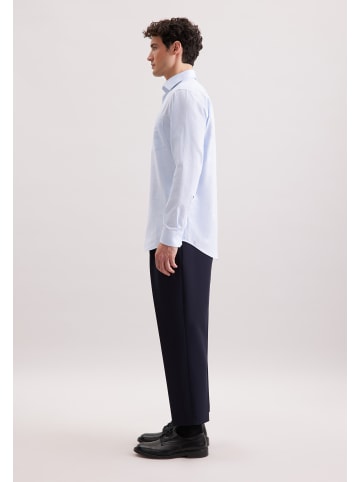 Seidensticker Flanellhemd Regular in Mittelblau