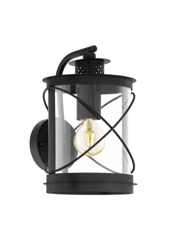 Licht-Erlebnisse Außen Wandlampe (B)20 x (H)28 cm in Schwarz Transparent